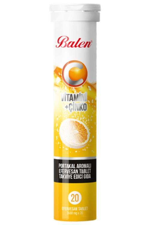 C Vitamini + Çinko Portakal Aromalı Efervesan 20 Tablet