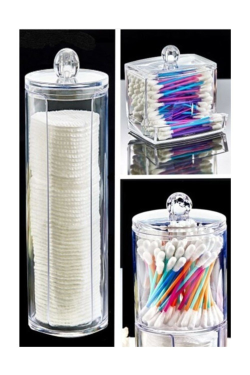 Akrilik Lüx 3'Lü Makyaj Organizer Set