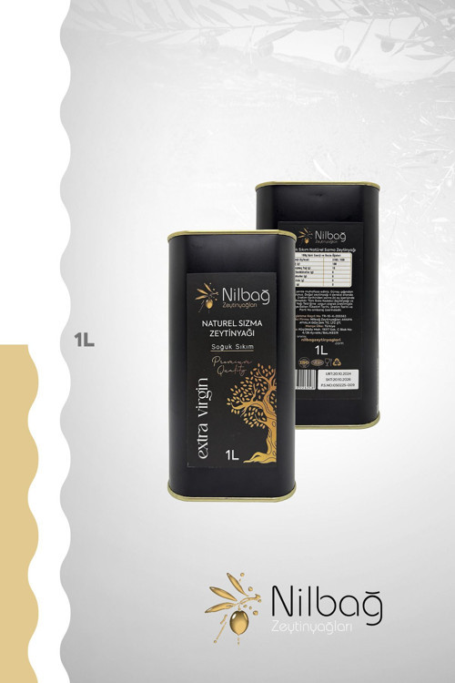 Ayvalık Natural Sızma Zeytinyağı Soğuk Sıkım Teneke 1 Lt.
