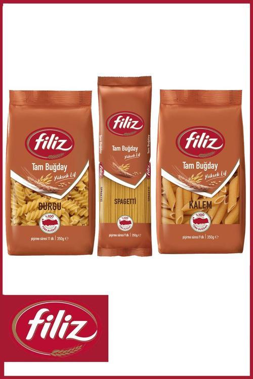 Tam Buğday Makarna Sepeti 350 Gr X 3 Adet (Kalem, Burgu, Spagetti)