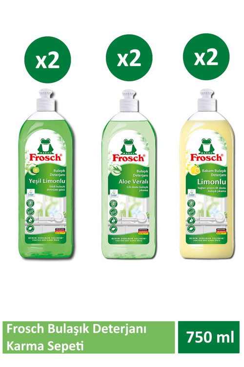 Bulaşık Deterjanı Yeşil Limonlu X 2 Adet + Aloe Veralı X 2 Adet + Balsam Limonlu X 2 Adet