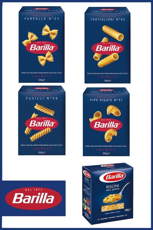 Makarna Seti 500 Gr X 5 Adet (Farfalle, Tortiglioni, Fusilli, Pipe Rigate, Risoni)