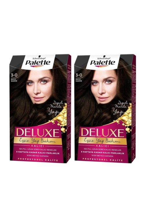 Deluxe Saç Boyası 3-0 Koyu Kahve X 2 Adet