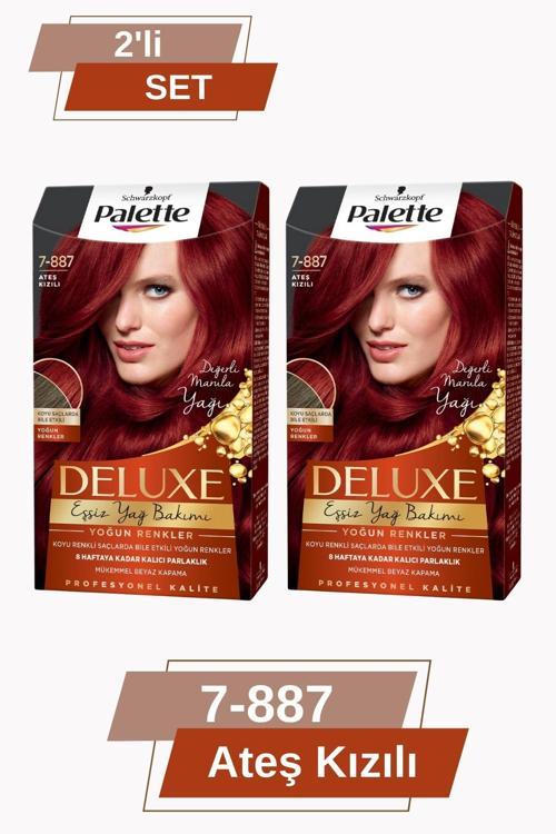 Deluxe Yoğun Renkler 7-887 Ateş Kızılı X 2 Adet Saç Boyası