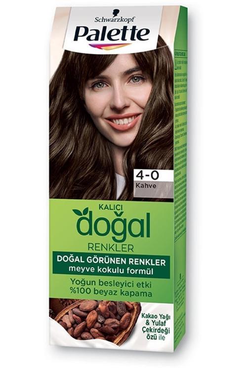 Kalıcı Doğal Renkler Saç Boyası 4-0 Kahve