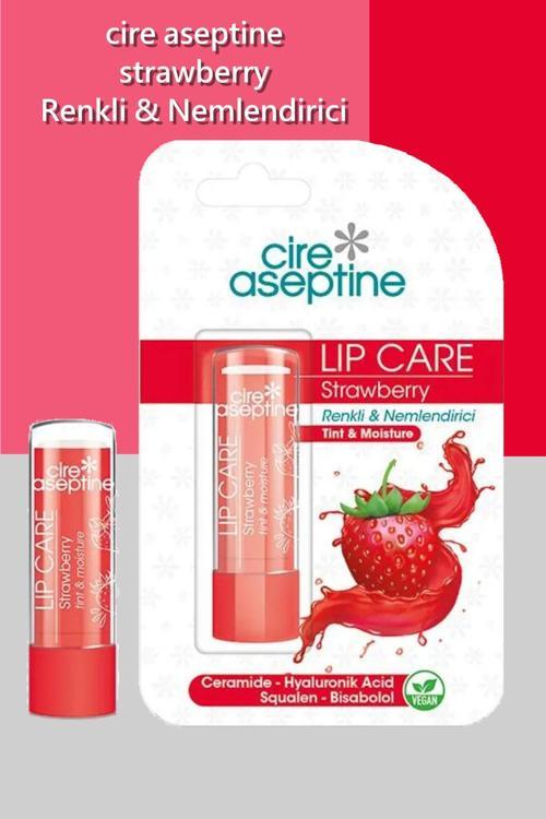 Cıre Aseptıne Lip Care Strawberry (Çilek) Renkli Dudak Nemlendirici 4,5 G