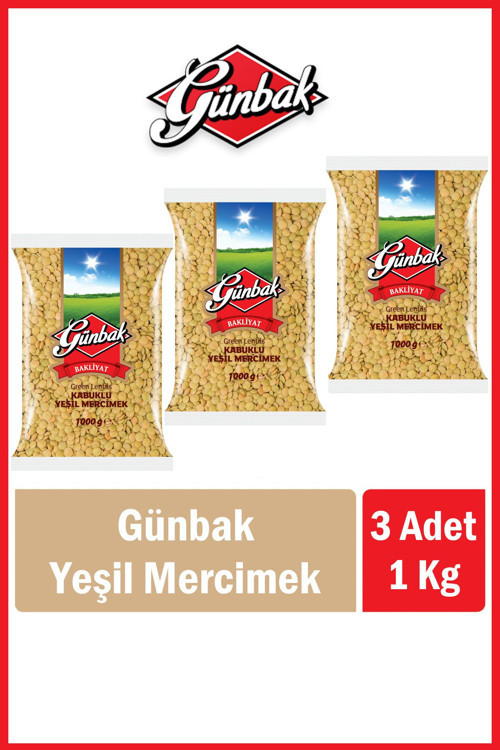 Yeşil Mercimek 1 Kg X 3 Adet