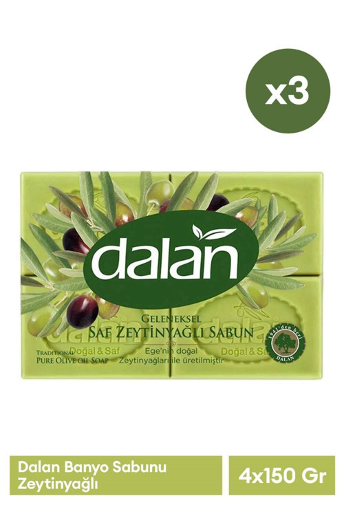 Banyo Sabunu (4X150Gr Saf Zeytinyağlı Sabun) X 3 Adet
