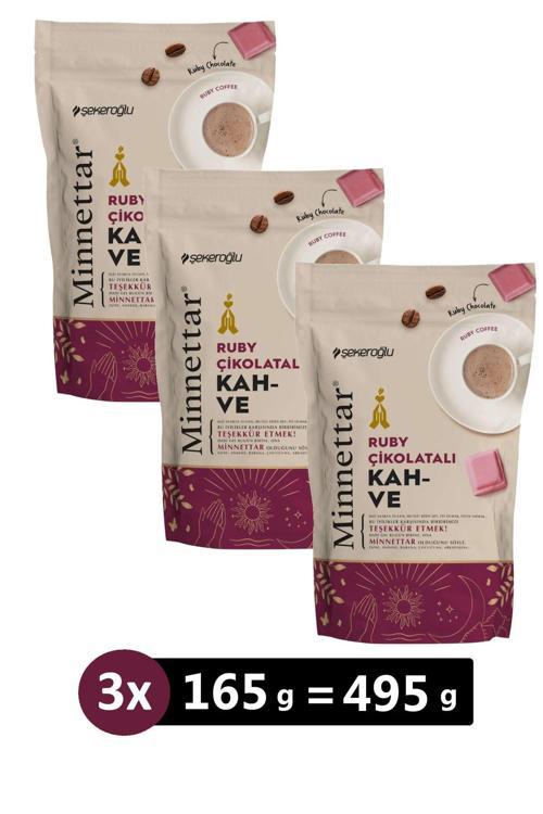 Minnettar Ruby Çikolatalı Kahve 165 Gr X 3 Adet