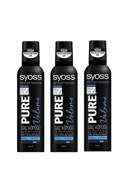 Pure Volume Saç Köpüğü 250 Ml X 3 Adet