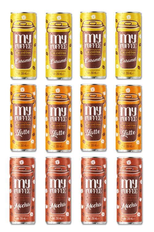 Soğuk Kahve Seti 250 Ml X 12 Adet (4 X Karamel + 4 X Latte + 4 X Mocha)