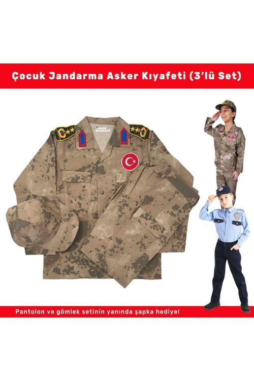 Jandarma Çocuk Kıyafeti – Jandarma Çocuk Üniforması (3’Lü Set) 14 Yaş