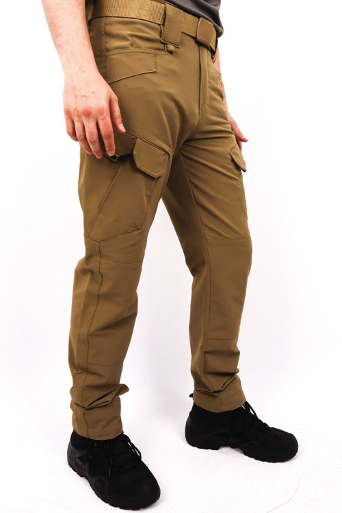 Tactical Su İtici Likralı Pantolon - Trekking Outdoor Pantolon - Bej Siyah Haki M