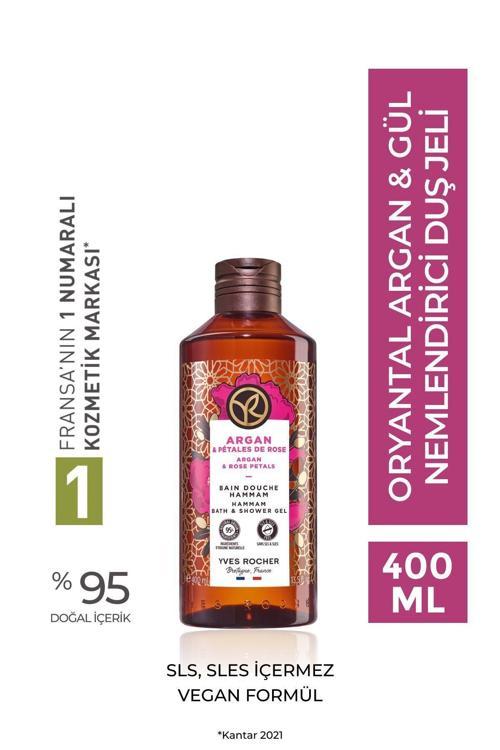 Oryantal Argan Ve Gül Kokusu İle Ciltleri Derinlemesine,Yumuşak Şekilde Temizleyici Duş Jeli 400ml