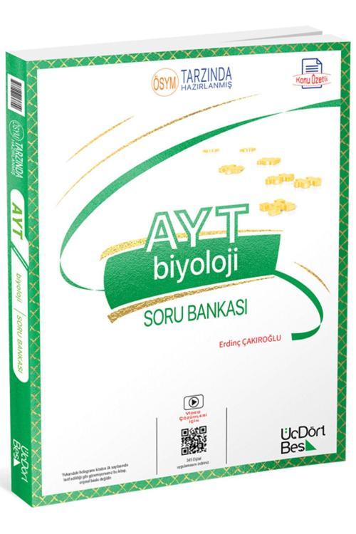 Üç Dört Beş Yayıncılık Üç Dört Beş 2024 Yks Ayt Biyoloji Soru Bankası - Erdinç Çakıroğlu Üç Dört Beş Yayınları