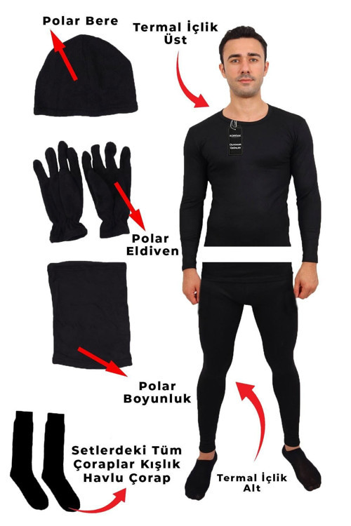 3'Lü Havacı Kışlık Tavsiye Havacı Asker Seti - Bedelli Askerlik Seti - Asker Paketi M