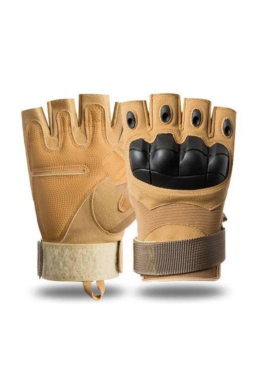 Kısa Kemikli Tactical Bej Askeri Eldiven M