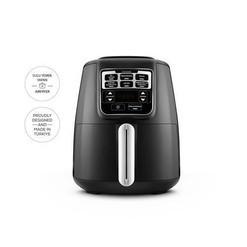 Air Pro Cook XL 2 in 1 Konuşan Airfryer Black Chrome 4L