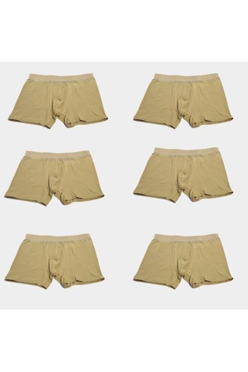 6'Lı Askeri Yapışan Likralı Boxer M