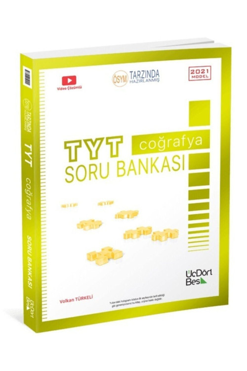 Üç Dört Beş Yayıncılık Tyt Coğrafya Soru Bankası 2021