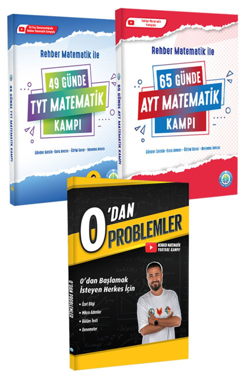 Rehber Matematik Yayınları 49 Günde Tyt Matematik Ve 65 Günde Ayt Kampı Ve 0`Dan Problemler