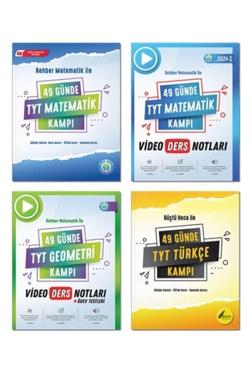 Rehber Matematik Yayınları 49 Günde Tyt Kamp Kitapları Seti 4 Kitap Youtube Destekli