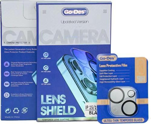 iPhone 15 Uyumlu Şeffaf Lens Koruyucu Go Des Lens Shield CL-14 Kamera Protector