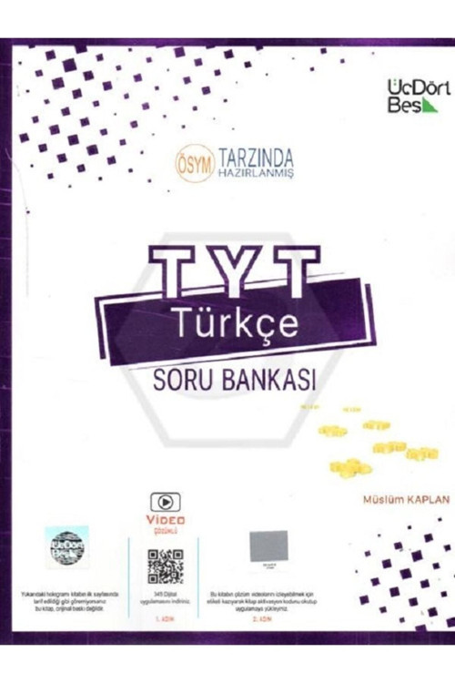 Üçdörtbeş Yayınları 345 Tyt Türkçe Soru Bankası - 2023