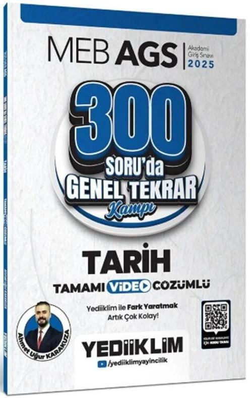 2025 MEB AGS Tarih 300 Soruda Genel Tekrar Kampı Çözümlü Yediiklim Yayınları