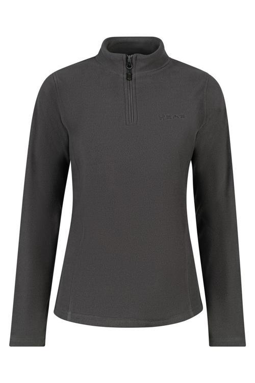 Camila Kadın Yarım Fermuarlı İnce Polar Sweatshirt Antrasit