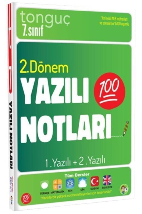 Tonguç Yayınları 7. Sınıf Yazılı Notları 2. Dönem 1 Ve 2. Yazılı Cep Boy Kitap