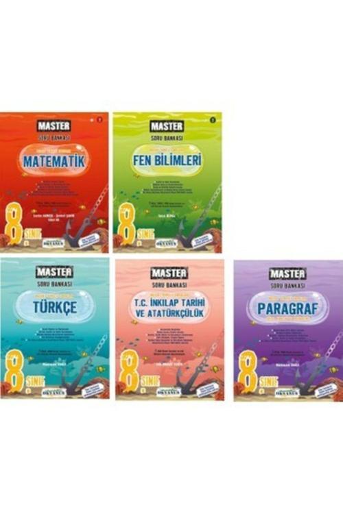 Okyanus Yayınları Okyanus 2024 8.Sınıf Master 5 Kitap Matematik Türkçe Fen Bilimleri Inkılap Paragraf Soru Bankası Set