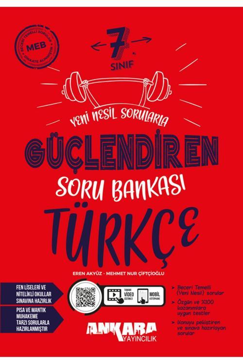 Ankara Yayıncılık 7. Sınıf Türkçe Güçlendiren Soru Bankası 2024-2025 Güncel