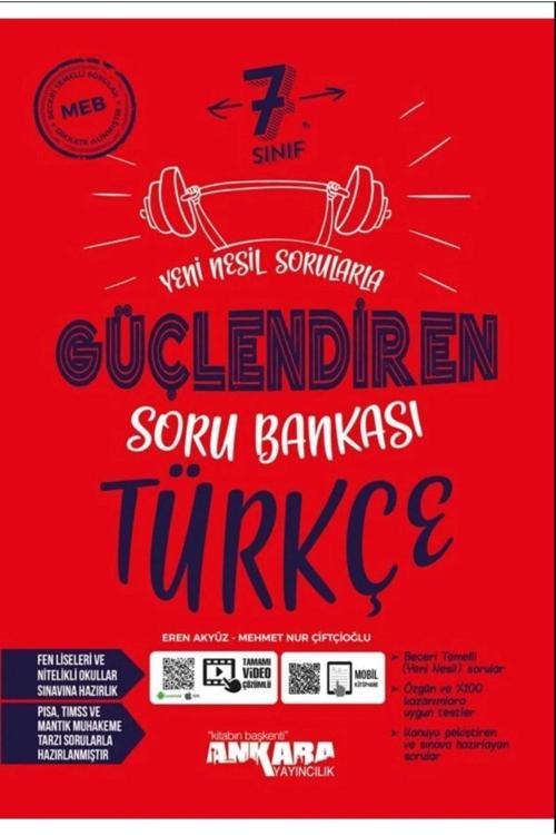 Ankara Yayıncılık 7. Sınıf Türkçe Soru Bankası Güçlendiren (Kitapsenin'E Özel Güncel Baskıdır)
