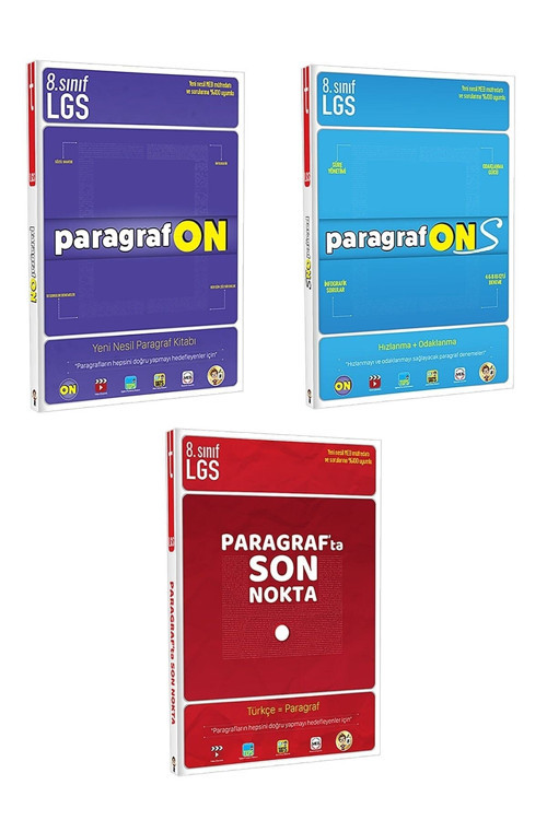 Tonguç Yayınları 8. Sınıf Paragrafon+Paragrafons+Paragrafta Son Nokta 3 Kitap