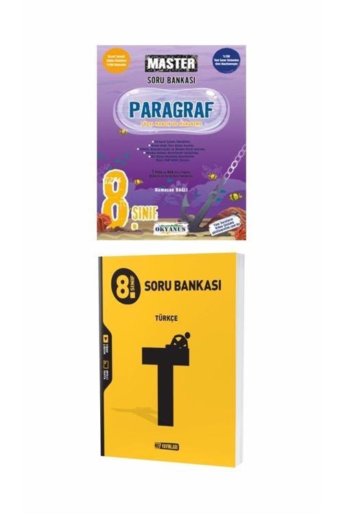 Hız Yayınları 8. Sınıf Türkçe + 8. Sınıf Master Paragraf Soru Bankası 2' Li Set