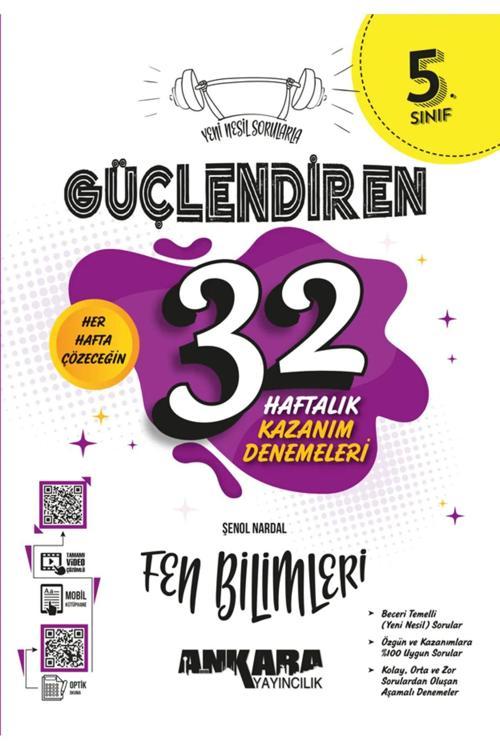 Ankara Yayınları 5. Sınıf Güçlendiren 32 Haftalık Fen Bilimleri Kazanım Denemeleri