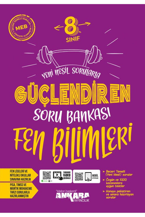 Ankara Yayınları Ankara Yayıncılık 8.Sınıf Güçlendiren Fen Bilimleri Soru Bankası