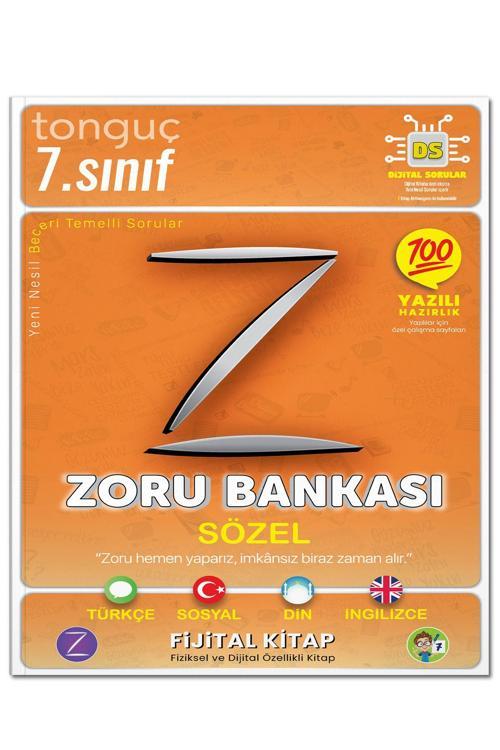 Tonguç Yayınları 7. Sınıf Sözel Zoru Bankası
