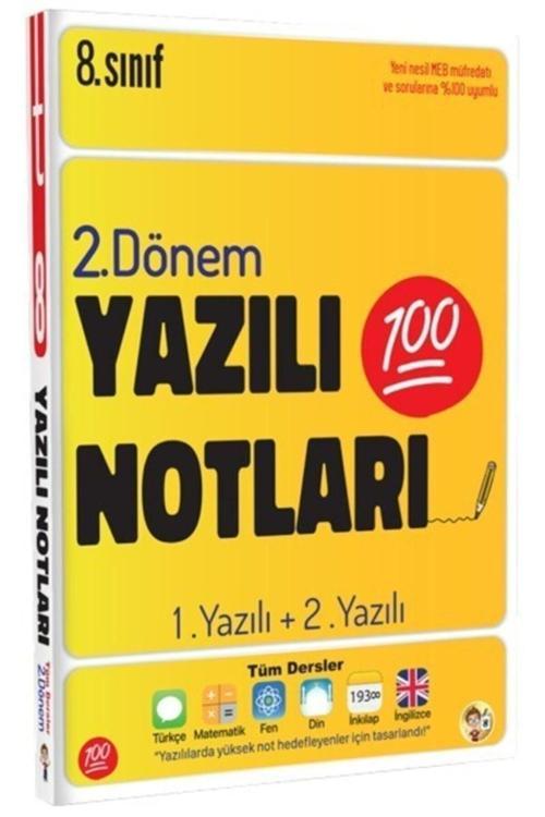 Tonguç Akademi Yayınları 8. Sınıf Yazılı Notları 2. Dönem 1 Ve 2. Yazılı
