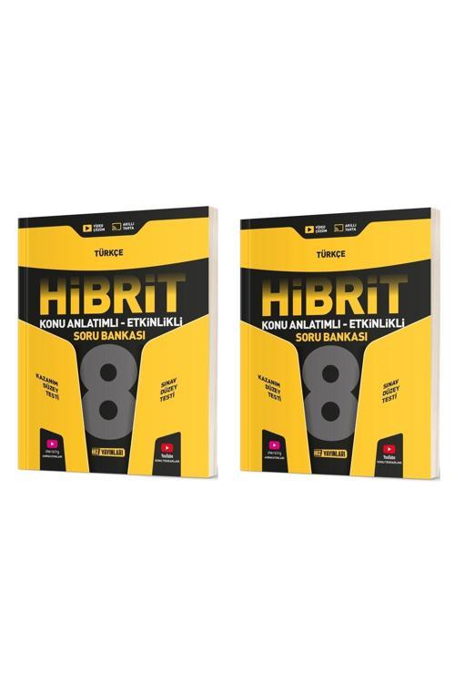 Hız Yayınları 8. Sınıf Türkçe Hibrit Soru Bankası (2 Adet Aynı Kitap)