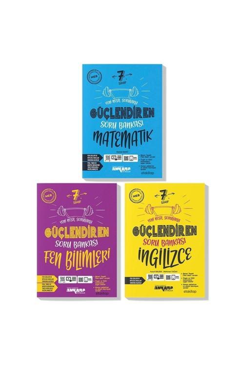 Ankara Yayıncılık Ankara 7. Sınıf Matematik Fen Ingilizce Güçlendiren Soru Bankası Seti 2023 (3 Kitap)