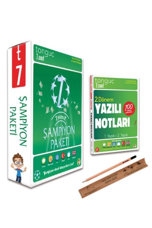 Tonguç Akademi 7. Sınıf Şampiyon Paketi Tüm Dersler 2. Dönem Yazılı Notları Set - 8 Kitap