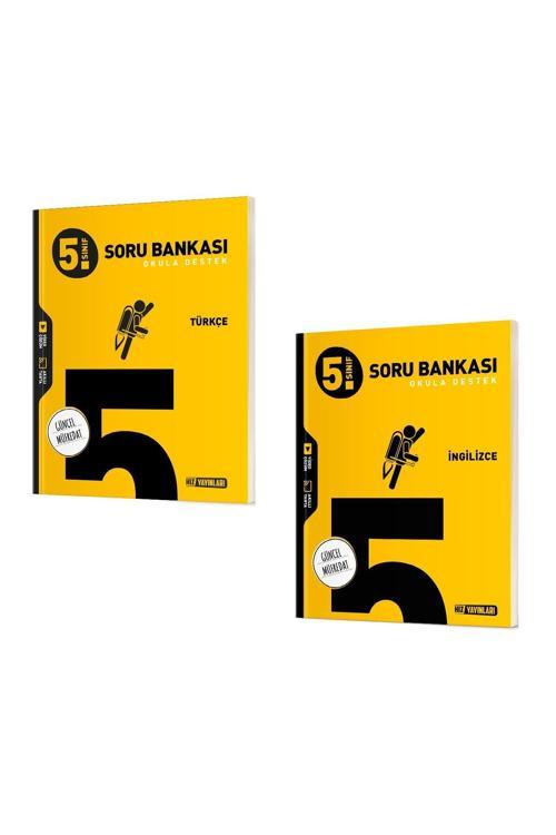 Hız Yayınları 5. Sınıf Türkçe + İngilizce Soru Bankası (2 Kitap)