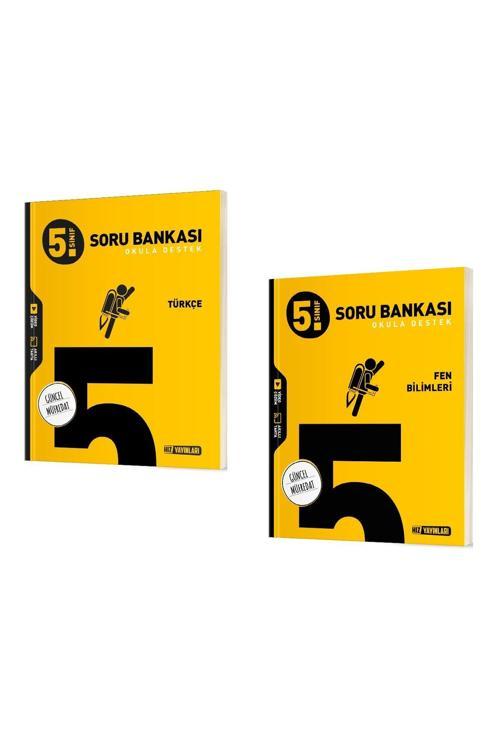 Hız Yayınları 5. Sınıf Türkçe + Fen Bilimleri Soru Bankası (2 Kitap)