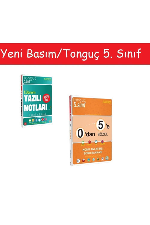 Tonguç Akademi 5. Sınıf Yazılı Notları 1. Dönem 1 Ve 2. Yazılı & 0'Dan 5'E Sözel Konu Anlatımlı Soru Bankası