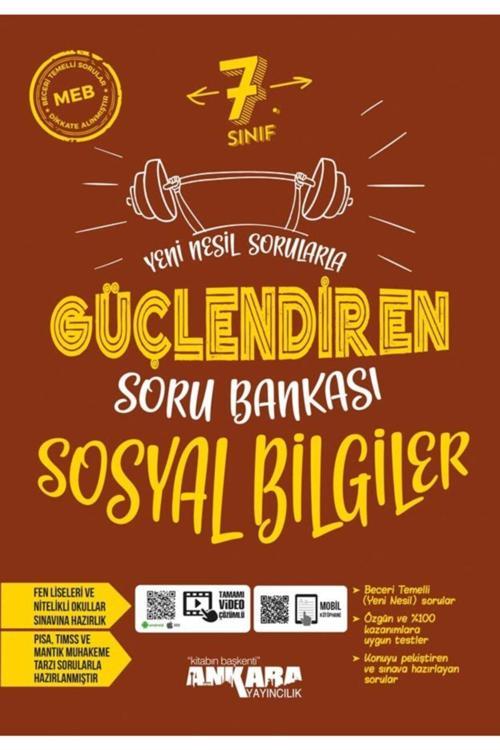 Ankara Yayınları 7. Sınıf Sosyal Bilgiler Güçlendiren Soru Bankası + 32 Haftalık Sosyal Bilgiler Kazanım Denemeleri