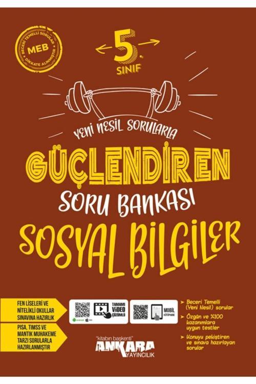 Ankara Yayıncılık 5.Sınıf Sosyal Bilgiler Yeni Nesil Sorularla Güçlendiren Soru Bankası Yeni Müfredat
