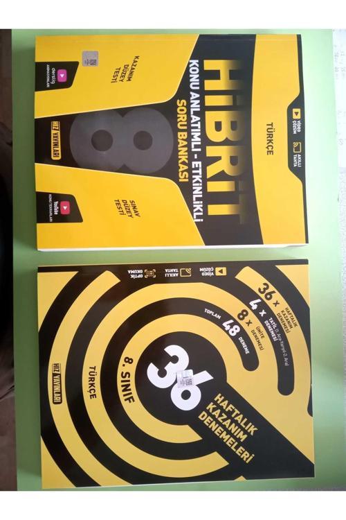 Hız Yayınları 8. Sınıf Hibrit Türkçe S.B Ve 36 Haftalık Türkçe Kazanım Denemeleri 2 Kitap