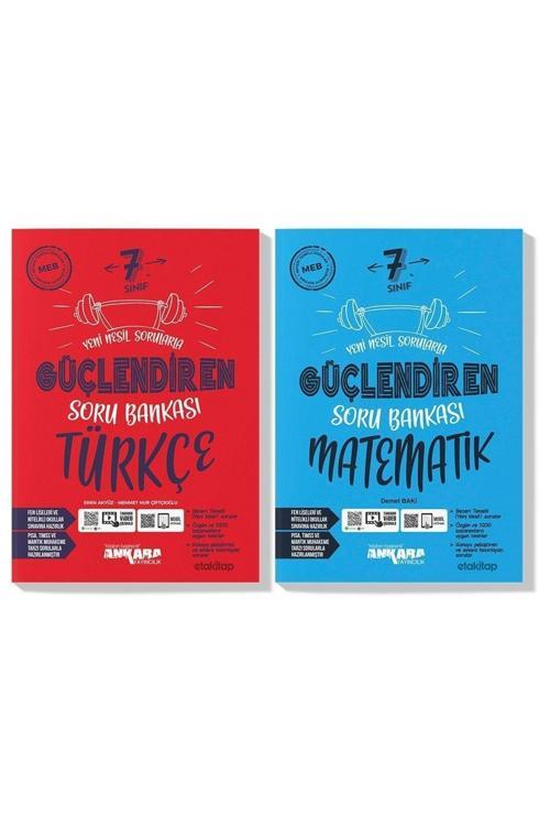 Ankara Yayınları Ankara 7. Sınıf Türkçe Matematik Güçlendiren Soru Bankası Seti (2 Kitap)